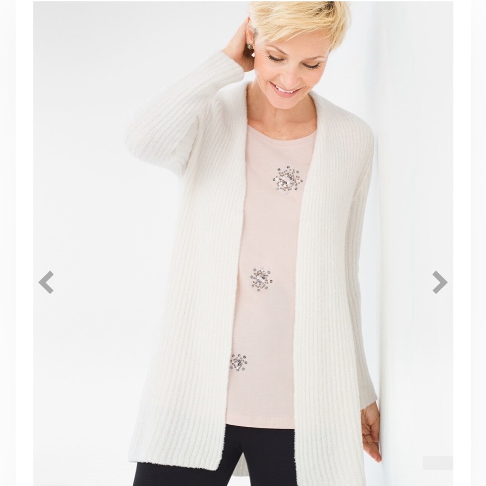 Chicos ZENERGY Knit Collection Cozy Cardigan size 12-14